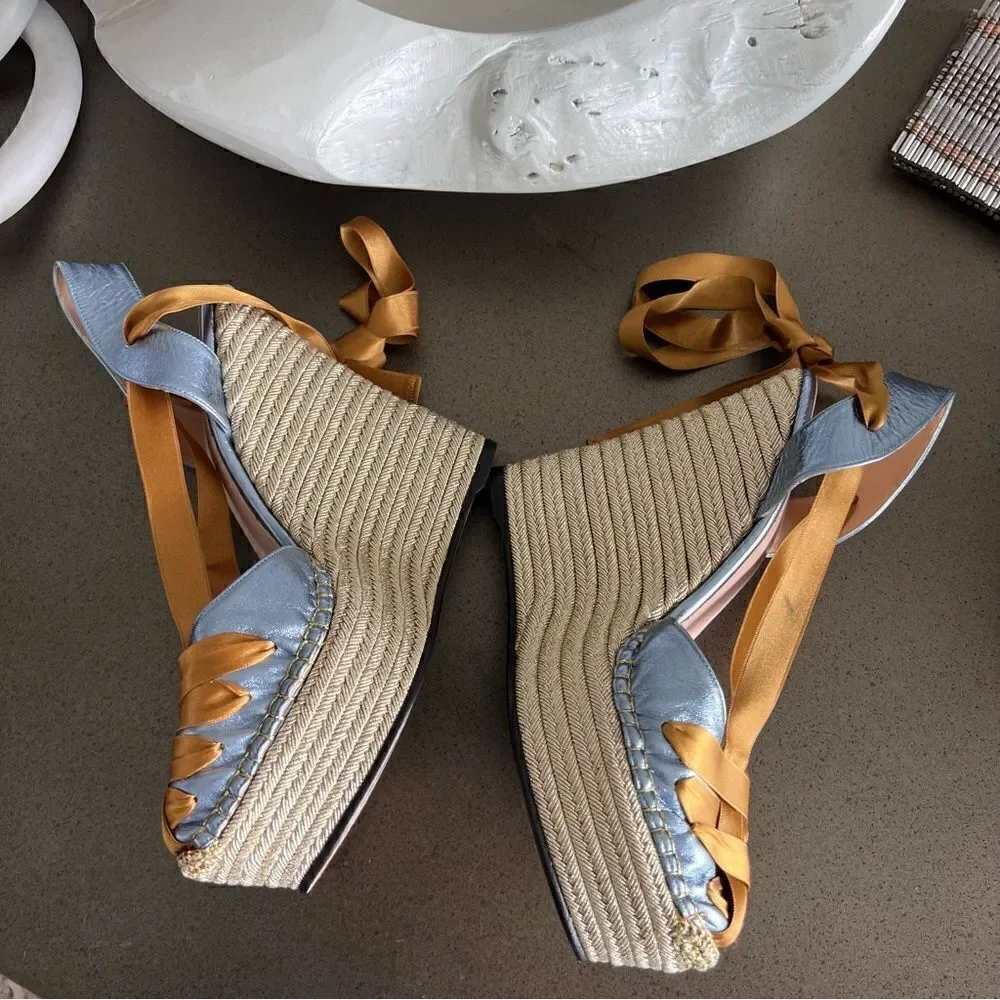 GUCCI Lilibeth leather espadrilles Size 40